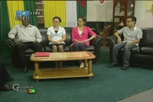 电视采访现场录制